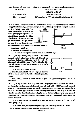 Đề thi tuyển sinh vào Lớp 10 THPT chuyên Bắc Giang môn Vật lý - Năm học 2018-2019 - Sở giáo dục và đào tạo Bắc Giang